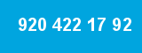 920 422 17 92 920 422 17 92